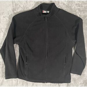 Clique‎ Fleece Zippered Jacket Windbreaker Zippered Pockets Black XXL
